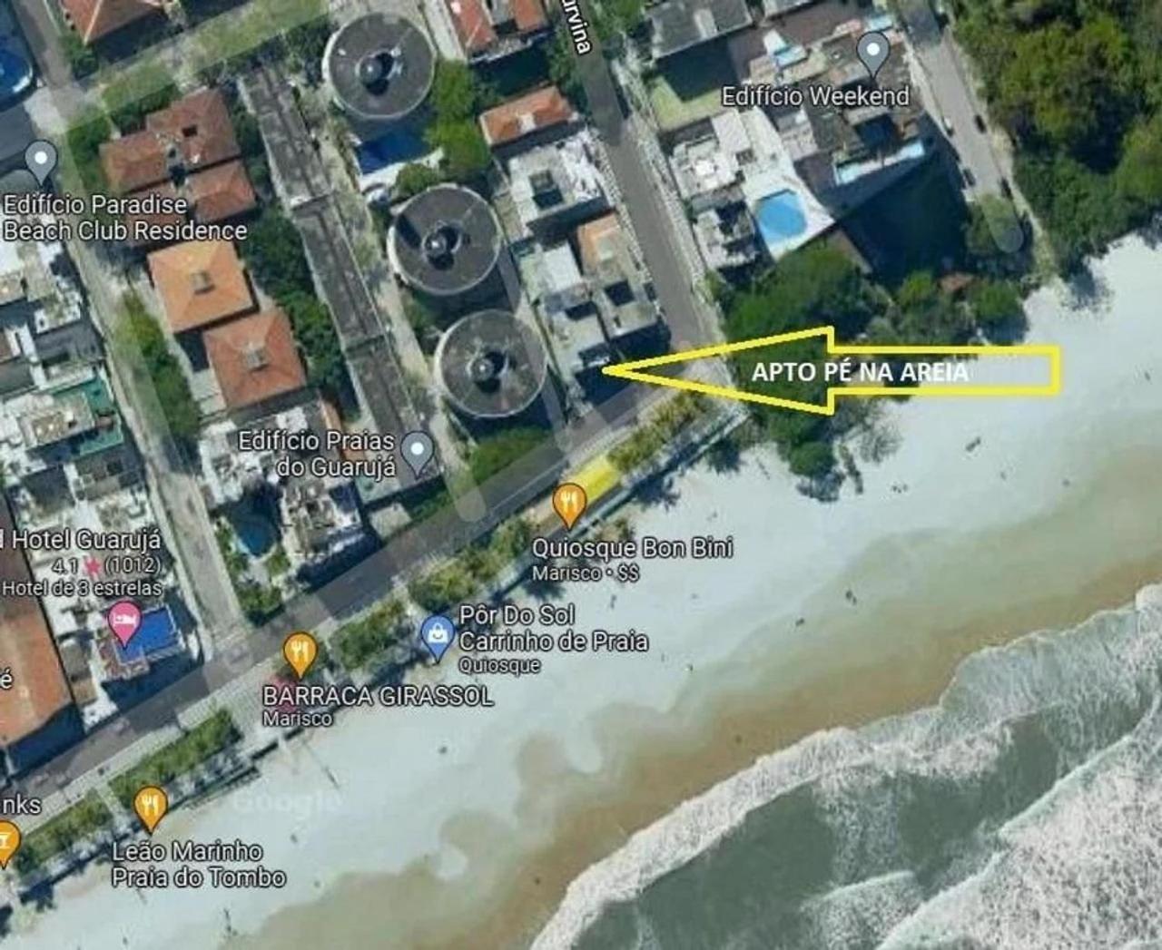 5E-Pe Na Areia Da Praia Do Tombo, 2 Quartos, Ar Cond, 2 Banheiros,2 Vagas+Roupas De Cama Γκουαρούχα Εξωτερικό φωτογραφία